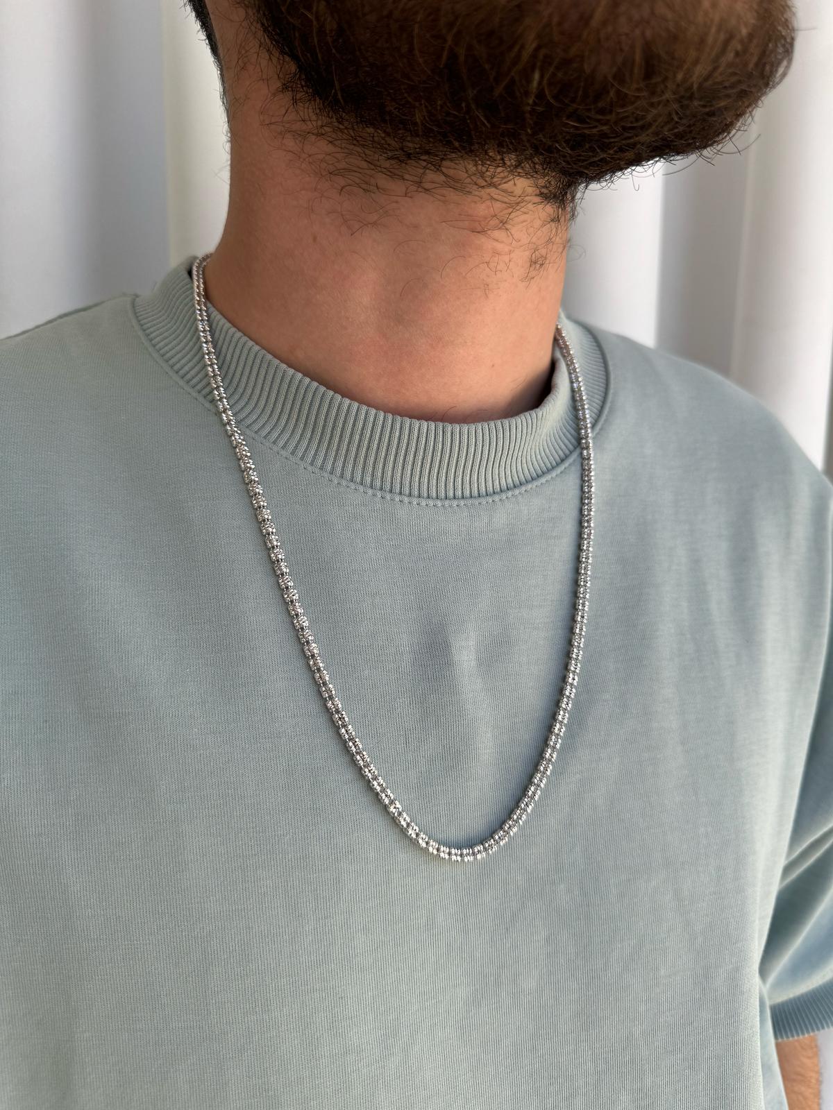 שרשרת דגם בנגקוק - אייס איטלקי, 3 שורות - Mindset Jewelry