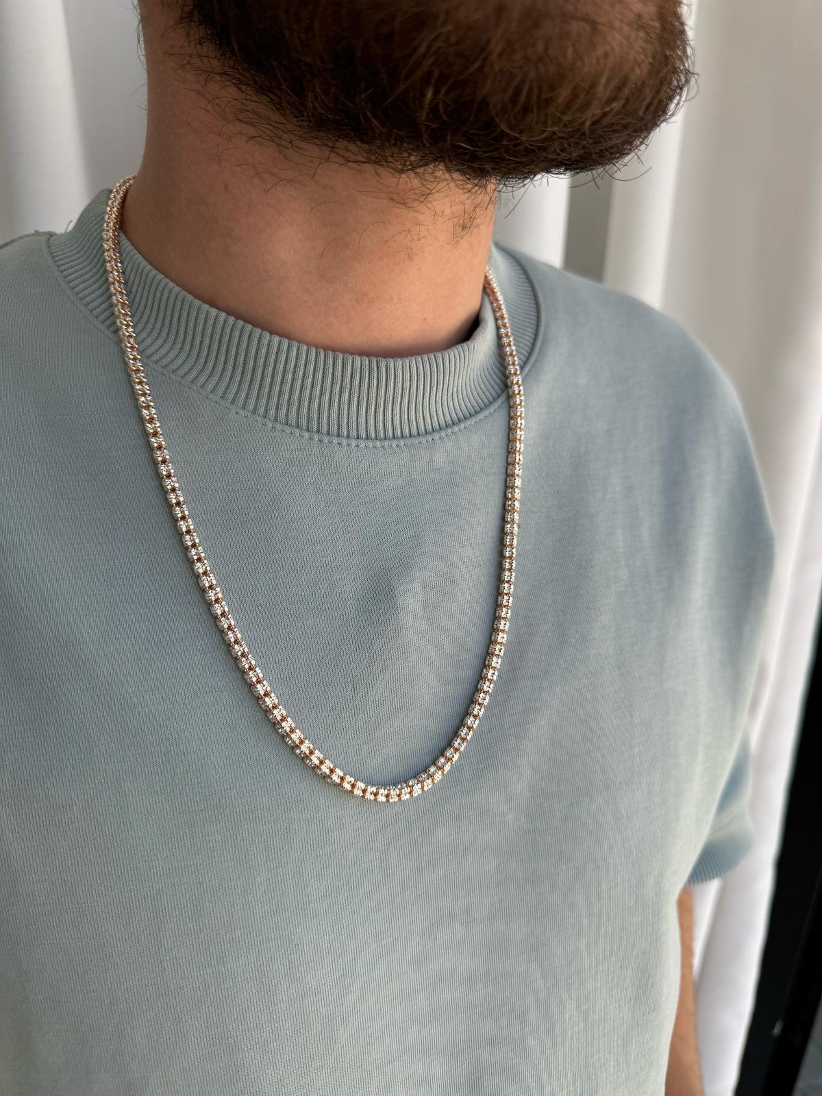 שרשרת דגם מקאו - אייס איטלקי, 3 שורות - Mindset Jewelry