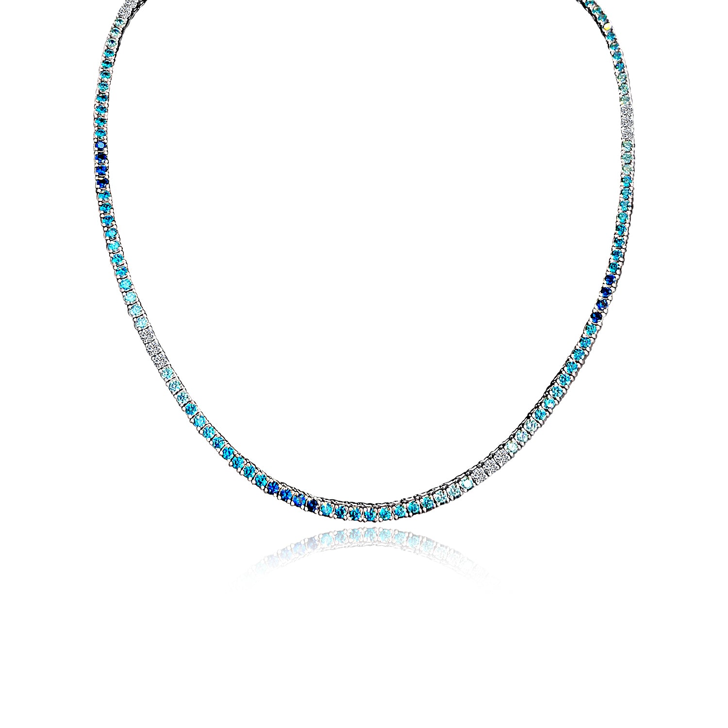 שרשרת טניס דגם פוקט - צבעוני, 2.5 מ"מ, 42 ס"מ - Mindset Jewelry