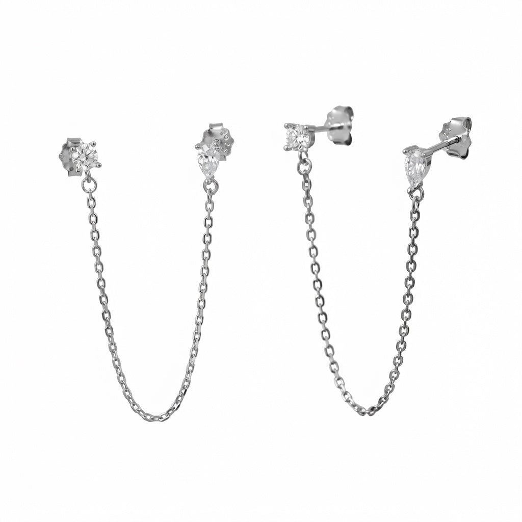 עגילים דגם אינטרלאקן - Mindset Jewelry