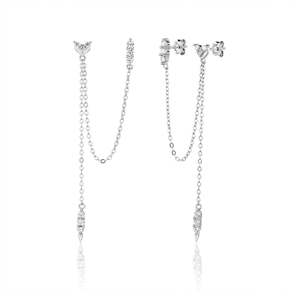 עגילים דגם לאס וגאס - Mindset Jewelry