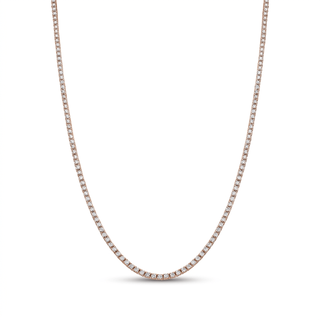 שרשרת טניס צרמט - 2.5 מ"מ, רוז גולד - Mindset Jewelry