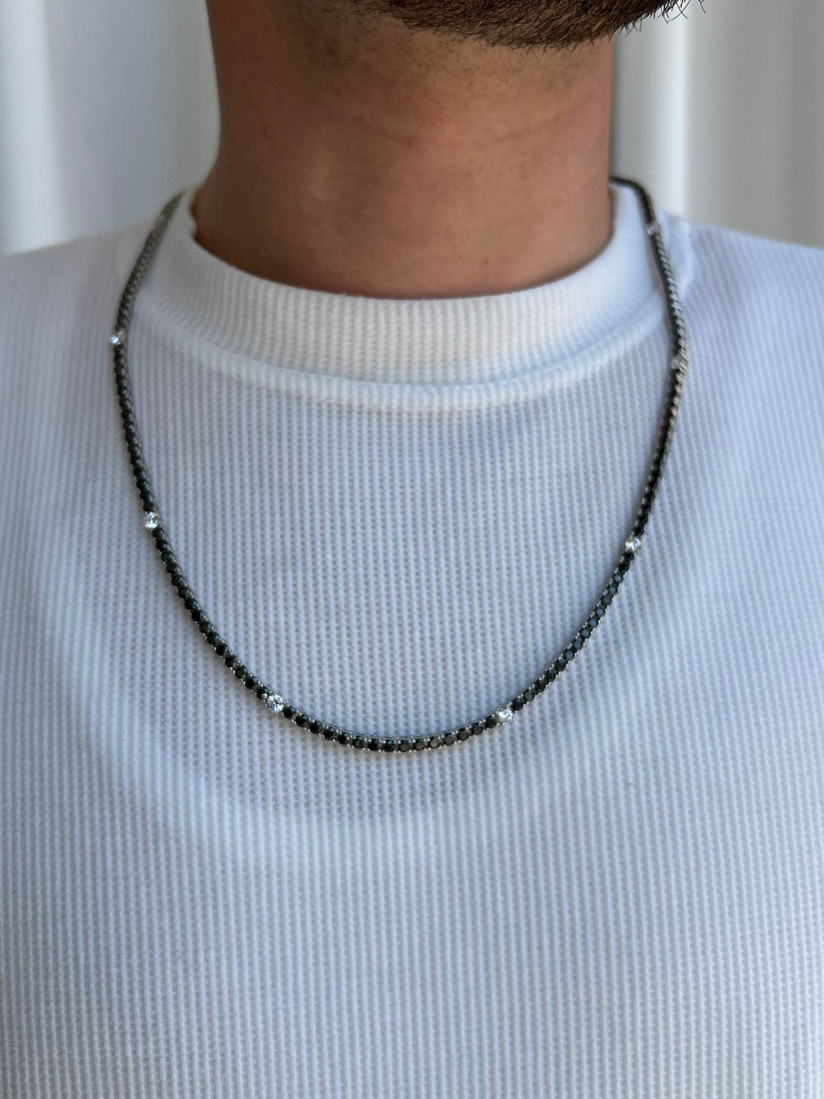 שרשרת טניס רודוס - 3.4 מ"מ, 60 ס"מ, כסף - Mindset Jewelry