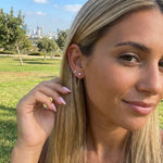 עגילים סאנן - רוז גולד - Mindset Jewelry